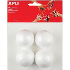 Apli Kids piepschuim bol diameter 50 mm 4 stuks