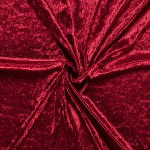Velours de panne - Donker rood - 10 meter - 1.50m breed - Fluwelen stof - Fluweel - Velours - Velvet