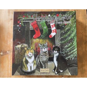 Alex Clark Puzzel 1000 stukjes Christmas Cats ~ Katten Kerst