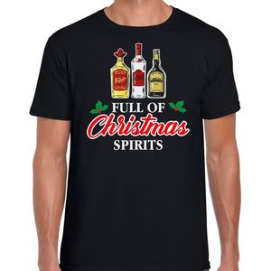 Bellatio Decorations Foute drank humor Kerst t-shirt - heren - zwart XXL