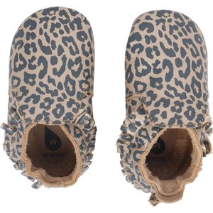 Bobux Babyslofjes Soft Soles Gold Leopard Print - Large