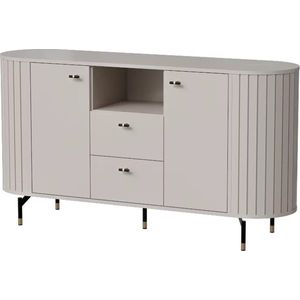 Zante 02 ladekast met legplanken - commode -breedte 150 cm - geluidloos sluitende laden en fronten - kleur kasjmier - voor woonkamer - voor slaapkamer - Maxi Maja