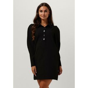 Ruby Tuesday Rozzyn Collar Dress With Placket And Sleeve Detail Jurken Dames - Kleedje - Rok - Jurk - Zwart - Maat 40