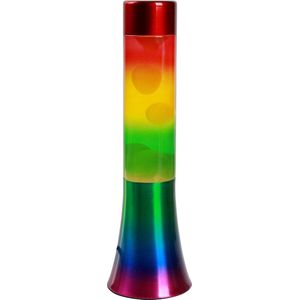 i-Total Lavalamp - Lava Lamp - Sfeerlamp - 30x9 cm - Glas/Aluminium - 25W - Regenboog - XL2461