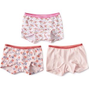 Little Label Onderbroeken Meisjes - 3 Stuks - Maat 158-164 - Model Shorts - Roze - Zachte BIO Katoen