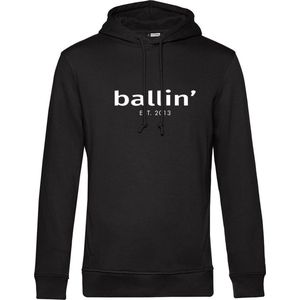 Heren Hoodies met Ballin Est. 2013 Basic Hoodie Print - Zwart - Maat S