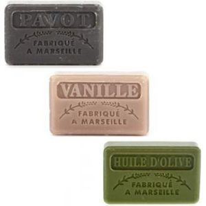 Soap bar set - zeep savon de marseille Opium, Vanille, Huile d'olive 3x60 gr.