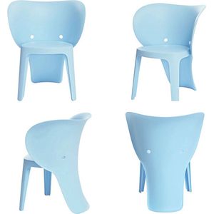 Rootz Olifantvormige kinderstoelenset - Kinderstoel - Speelkamermeubilair - Comfortabele rugleuning - Duurzaam kunststof - 48 cm x 55 cm x 41 cm - Verkrijgbaar in 4 kleuren