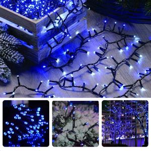 Cheqo® Kerstverlichting - Kerstboomverlichting - Kerstlampjes - Sfeerverlichting - LED Verlichting - Voor Binnen en Buiten - Tuinverlichting - Feestverlichting - Lichtsnoer - 240 LED's - 18M - Timer - 8 Lichtfuncties - Blauw