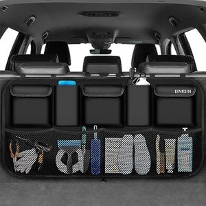 Auto Kofferbakorganizer Met 9 Vakken, Sterke Elastische, Toverstafstructuur Voor SUV (108 x 52 cm)