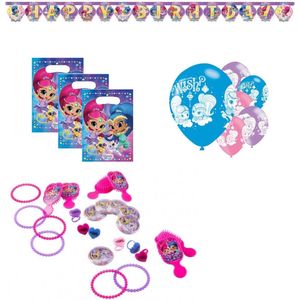 Amscan - Nickelodeon - Shimmer en Shine - Letterslinger – Feest ballonnen - 200 Cm – Uitdeelzakjes - Uitdeel speelgoed - Roze - Kinderfeest - Versiering - Verjaardag.