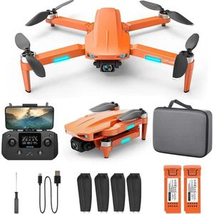 NMY - Drone met 4K Camera voor Volwassenen en Beginners - 5G Wifi Transmissie - 40 Minuten Vliegtijd - Oranje