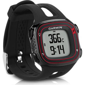 kwmobile bandje geschikt voor Garmin Forerunner 10 / 15 (L Size model) - Armband voor fitnesstracker in zwart - Horlogeband