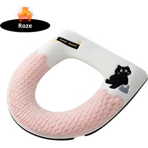 Bovista Wasbare Toiletbril Cover - Wc Bril Hoes - Toiletbril - Wc Deksel - Toiletafdekking - Verwarmde Wc Bril - Roze
