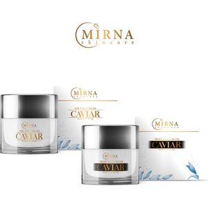 MirnaSkincare Bundel - Kaviaar - Dagcrème & Nachtcrème - Natuurlijk Gezichtcrème - Hyaluronzuur & Retinol - SPF30 - Moederdag - Cadeau