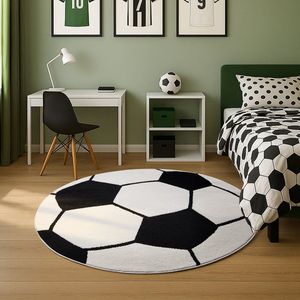 the carpet Elisa Kids Tapijt voor de kinderkamer, kindertapijt, speeltapijt, onderhoudsvriendelijk, slijtvast, rond 80 cm