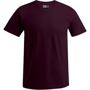 Herenshirt 'Premium T' met ronde hals Burgundy - 5XL