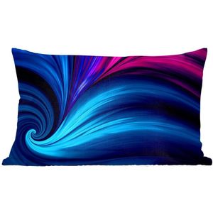 Sierkussens - Kussen - Abstracte achtergrond met de kleuren van een pauw - 50x30 cm - Kussen van katoen