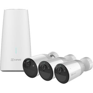 Ezviz BC1 B3: beveiligingscamera/ IP camera - to wel 365 dagen batterij - Voor binnen & buiten - 3 stuks