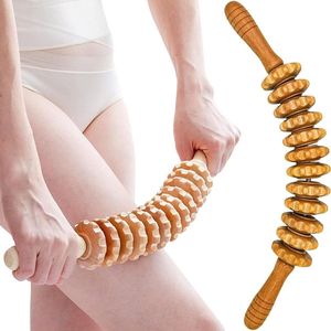 Houten fasciarol Premium massageroller voor lymfedrainage en spierontspanning met beukenhout