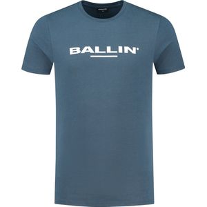 Ballin Amsterdam - Heren Regular fit T-shirts Crewneck SS - Navy - Maat S