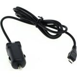 USB Micro B autolader met vaste kabel - 2,4A / zwart - 1,1 meter