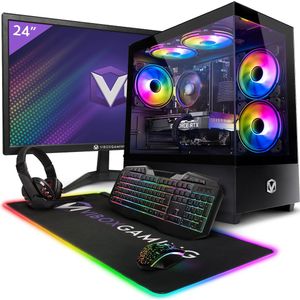 Vibox V-208 Game PC - 24"" Scherm Pakket - AMD Ryzen 5 4500 Processor 4.1GHz - Nvidia RTX 4060 8GB - 16GB RAM - 480GB SSD - Windows 11 - WiFi