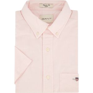 Gant casual overhemd korte mouw roze