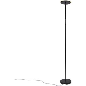 QAZQA bumu - Design Dimbare LED Vloerlamp | Staande Lamp met Dimmer - 1 lichts - H 180 cm - Zwart - Woonkamer | Slaapkamer | Keuken