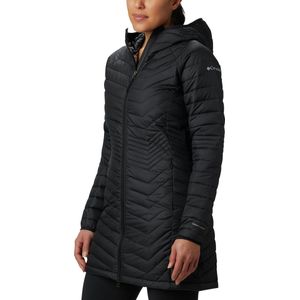 Columbia Powder Lite™ Mid Jacket - Dames Jas - Gewatteerde puffer Jas met Capuchon - Maat XL - Zwart