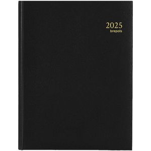 Brepols agenda 2025 - TIMING - Lima - Weekoverzicht - 1w/2p - Zwart - 17,1 x 22 cm