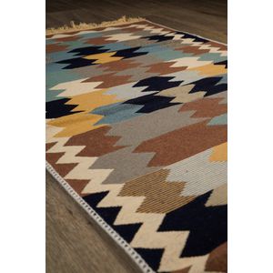 Tapijt Forest - Vloerkleed 80x150 - Carpet - Kelim - Dubbelzijdig