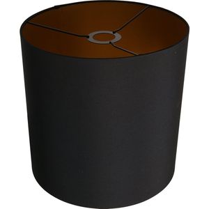 Mexlite kappen Lampenkappen - zwart - stof - 30 cm - E27 fitting - K1564SS