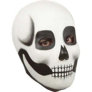 Partychimp Skelet Schedel Skull Volledig Hoofd Masker Halloween voor bij Halloween Kostuum Volwassenen Carnaval - Latex - One size