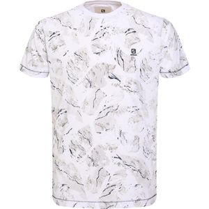 Gabbiano T-shirt T Shirt Met Allover Print 154529 101 White Mannen Maat - L