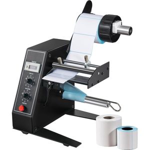 Automatische etiketdispenser van， Breedte 15 - 125 mm， Lengte 3 - 150 mm， Automatische etikettenschraper， Instelbare snelheid，Automatische telling 0 - 999999