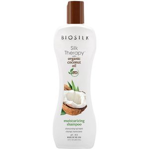 BioSilk Silk Therapy Coconut Oil Moisturizing Shampoo 355 ml - Normale shampoo vrouwen - Voor Alle haartypes