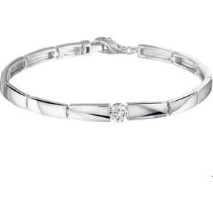 The Jewelry Collection Armband Choker Zirkonia 5,0 mm 19 cm - Zilver