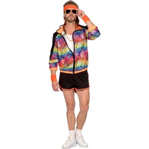 Wilbers & Wilbers - Aso & Biker & New Kids Kostuum - Wilde Sportieve Feestbeest Philip - Man - Zwart, Multicolor - Medium - Carnavalskleding - Verkleedkleding