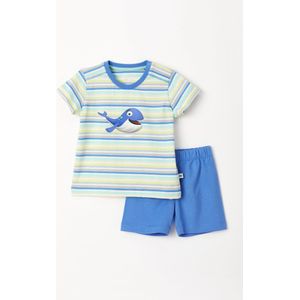 Woody pyjama baby unisex - multicolor gestreept - walvis - 231-3-PUS-S/904 - maat 56