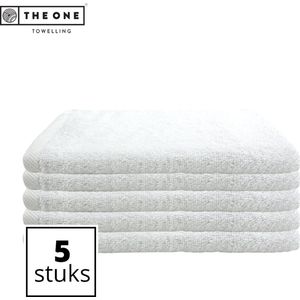 The One Towelling Hotel Gastendoeken - 30 x 50 cm - 5 Stuks - Luxe kleine handdoeken - Voordeelverpakking - 100% Gekamd katoen -Wit