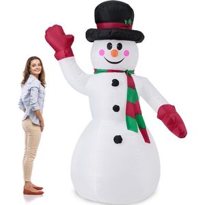 Opblaasbare gigantische LED-Sneeuwpop - 240 cm