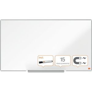 Nobo Impression Pro Widescreen Magnetisch Whiteboard Van Staal - Met Pennengoot - Inclusief Nobo Whiteboard Marker - 890x500mm - Wit
