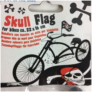 Fietsvlag | Bikeflag | Skull | Doodskop | Piraat | Zwart