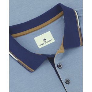 State of Art - Pique Polo Lichtblauw - Modern-fit - Heren Poloshirt Maat S