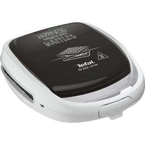 Tefal SW341112 snacktijd geluk croque waofer, plaatspellen inbegrepen, lichtindicator, handgreep loquet, verticale opslag