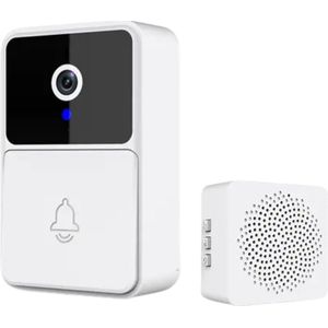 Bovista Video Deurbel - Deurspion Met Camera En Wifi - Videodeurbel - Draadloos - Deurbel (t-ring geluid) - Camera - Buiten - Oplaadbaar - Thuis - Wit