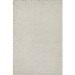 Karpet24 Stilo modern pluizig laagpolig tapijt, antislip onderkant, heerlijk zacht, 3d look, Cream-120 x 160 cm