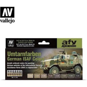 Vallejo 71159 Umtarnfarben German ISAF Colors - Acryl Set Verf set