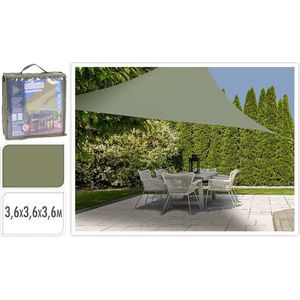 Oneiro’s Luxe Schaduwdoek driehoek 360x360x360 - olijfgroen – zomer – tuin – wonen – tuininrichting – schaduwdoeken – zonwering - schaduwdoek
